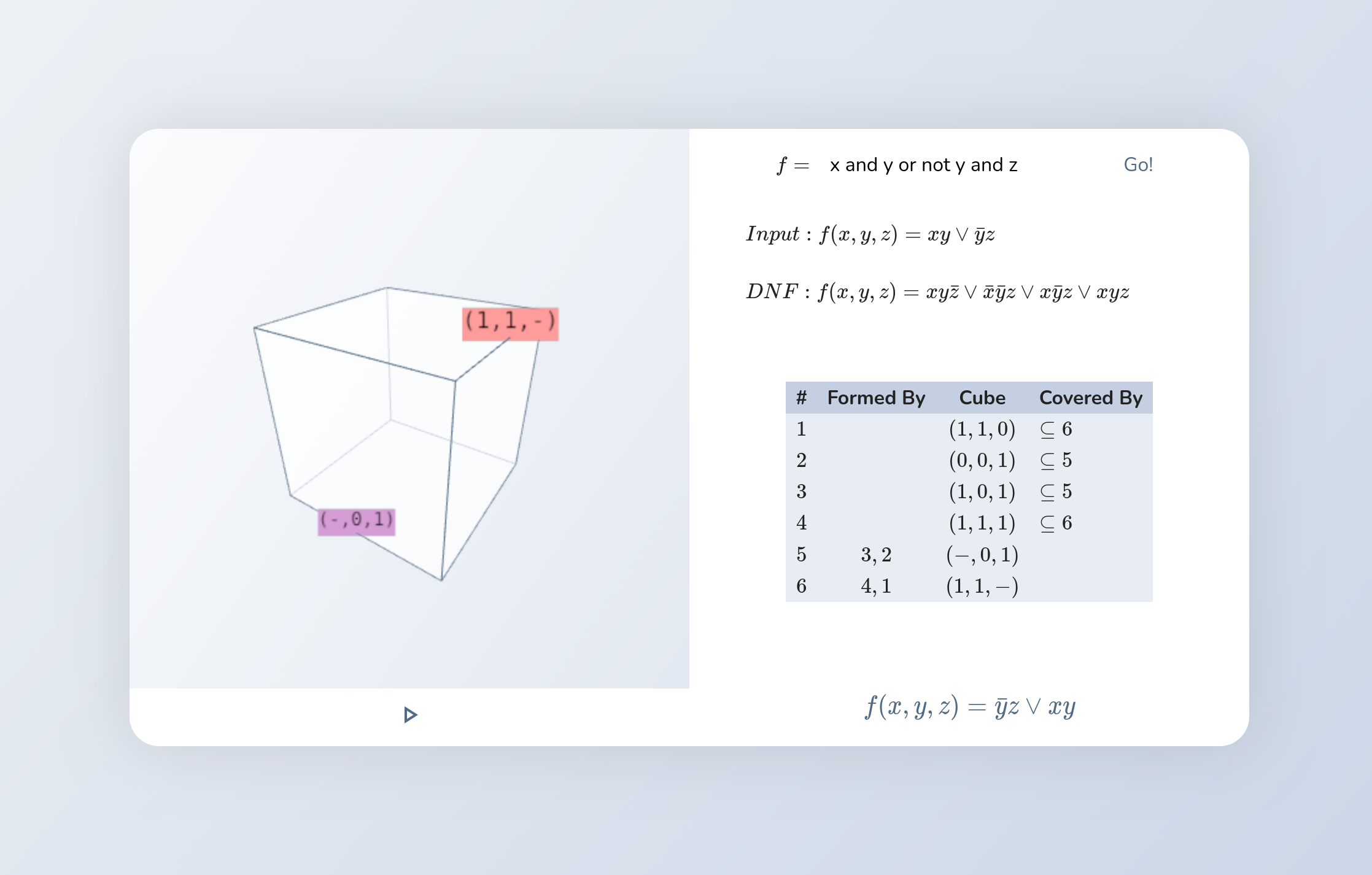 Screenshot of CubeCalc
